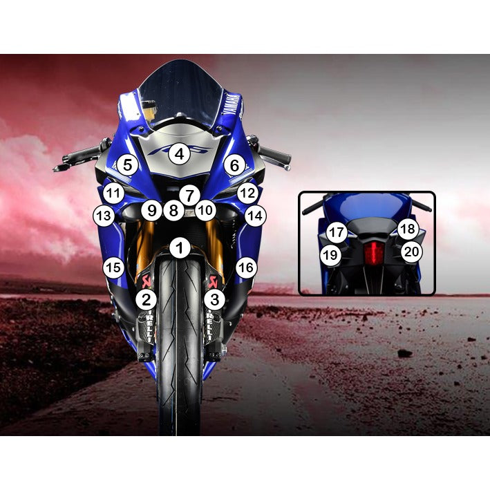 Eazi-Grip Paint Protection Film for Yamaha YZF-R6, matte