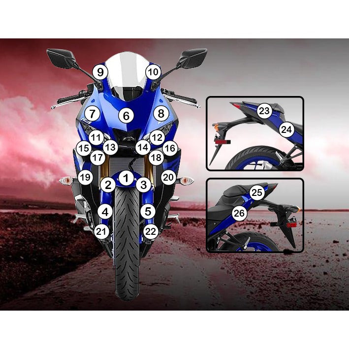 Eazi-Grip Paint Protection Film for Yamaha YZF-R3, matte