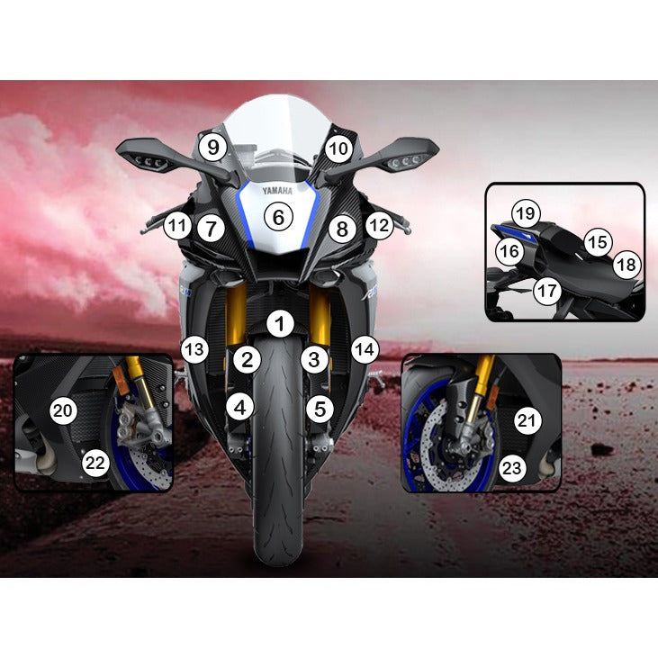 Eazi-Grip Paint Protection Film for Yamaha YZF-R1M, gloss