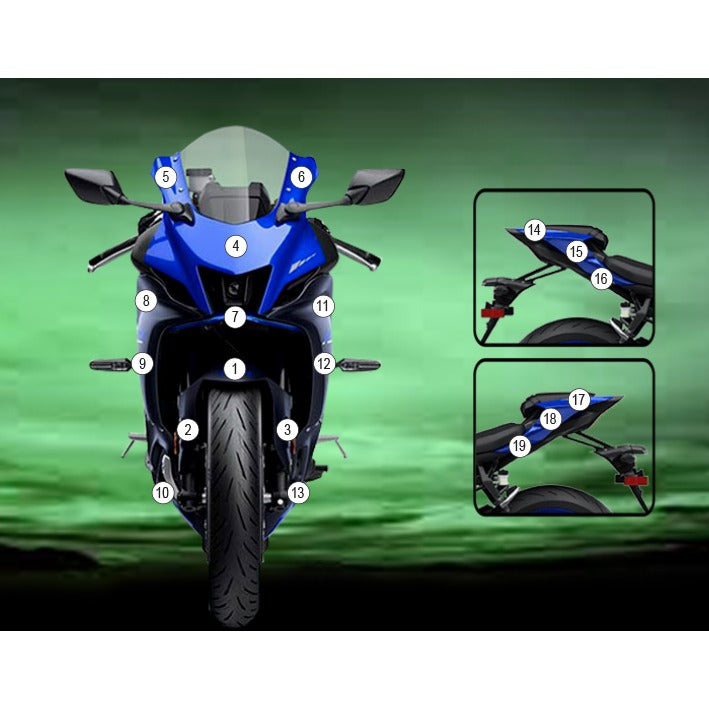 Eazi-Grip Paint Protection Film for Yamaha YZF-R7, matte