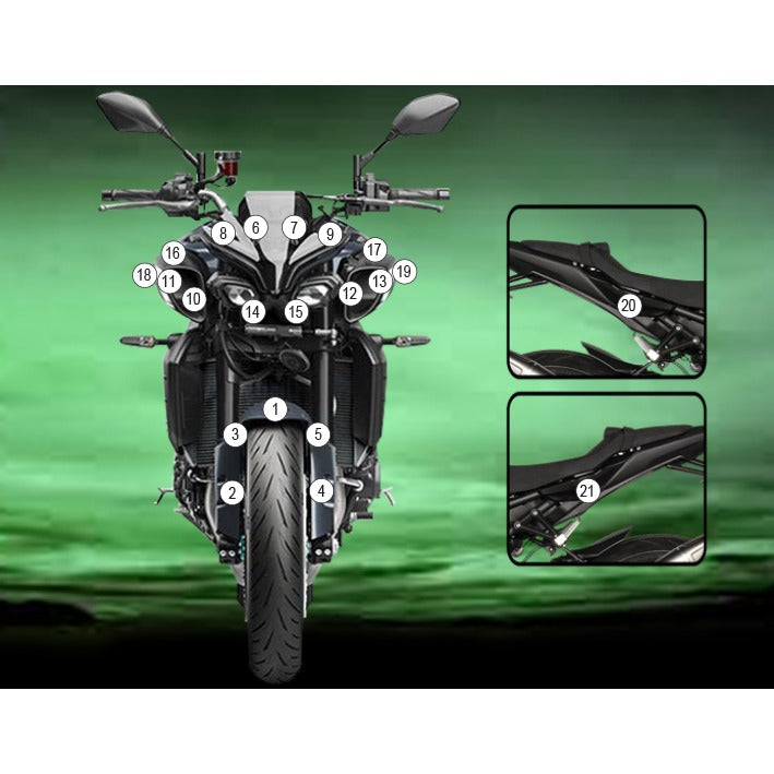 Eazi-Grip Paint Protection Film for Yamaha MT-10, matte