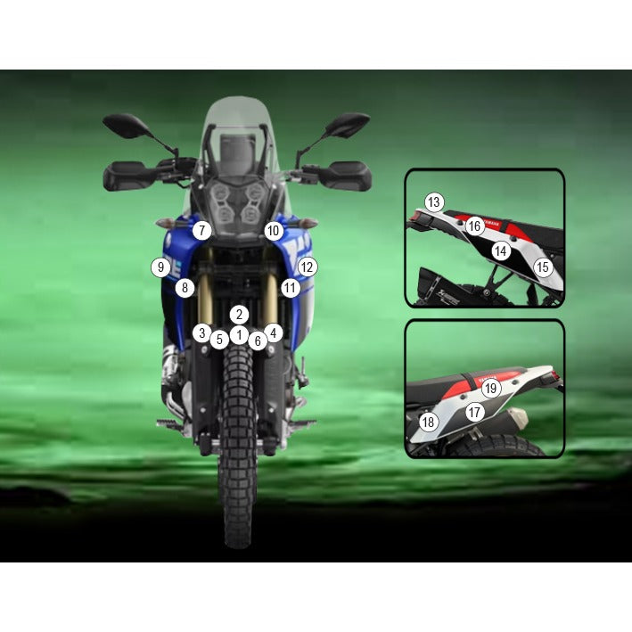 Eazi-Grip Paint Protection Film for Yamaha Tenere 700, gloss