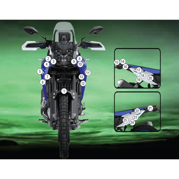 Eazi-Grip Paint Protection Film for Yamaha Tenere 700, gloss
