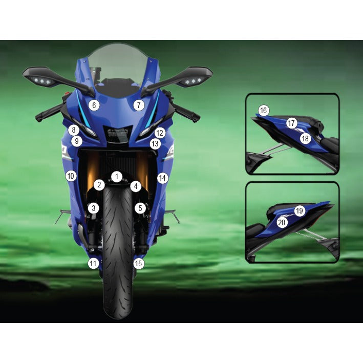 Eazi-Grip Paint Protection Film for Yamaha R7, matte