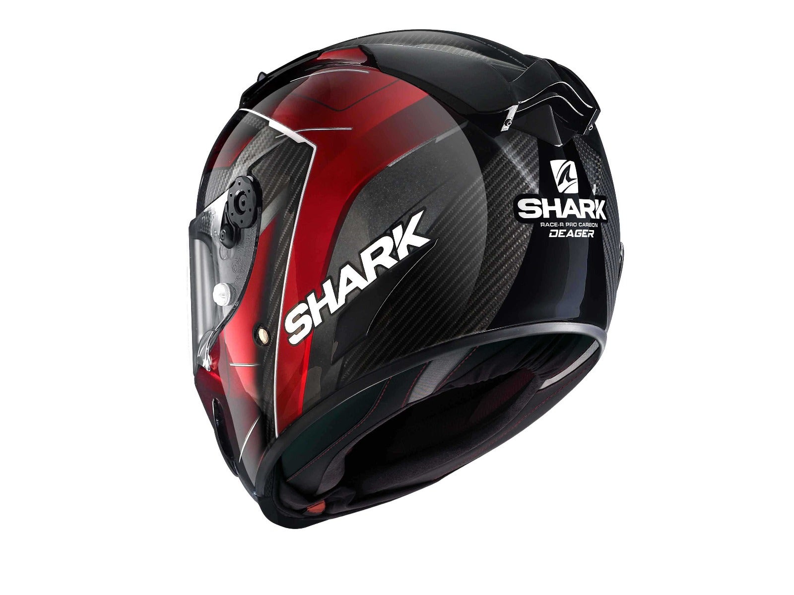 Shark Race-R Pro Carbon Deager Helmet Carbon/Chrome/Red