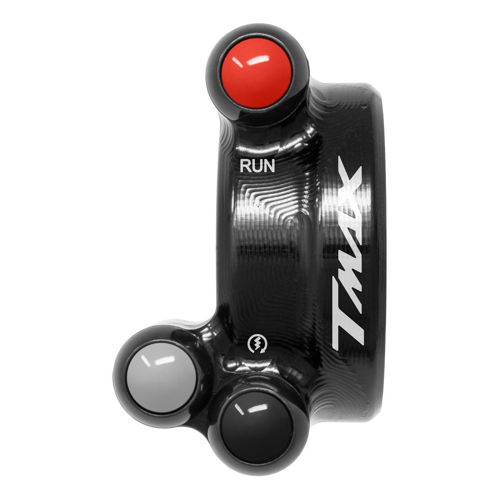 Jetprime Throttle Cover with Handlebar Switch for Yamaha T-MAX 530, black