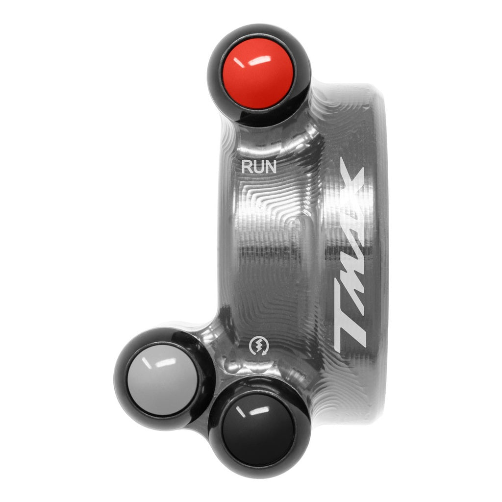 Jetprime Throttle Cover with Handlebar Switch for Yamaha T-MAX 530, titanium