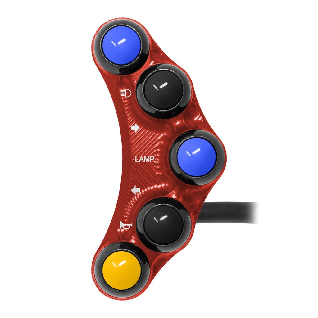 Jetprime LHS Handlebar Switch for Yamaha XSR 700, red