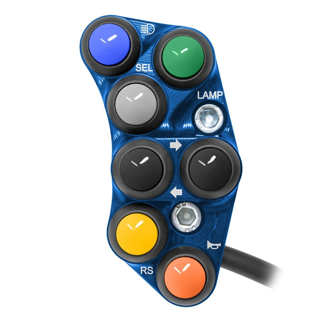 Jetprime LHS Handlebar Switch for Yamaha YZF-R7, blue