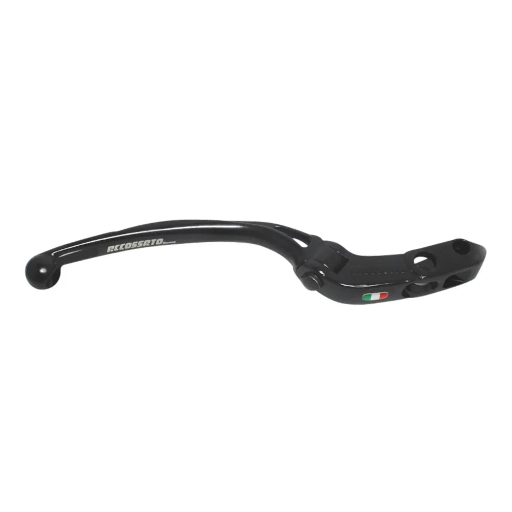 Accossato Folding Brake Lever for Accossato and Brembo master cylinders, long black 20mm with eyelet