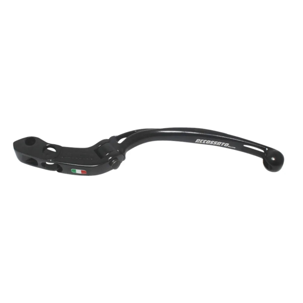 Accossato Folding Clutch Lever for Accossato and Brembo master cylinders, long black PRS 15-16-17mm with eyelet