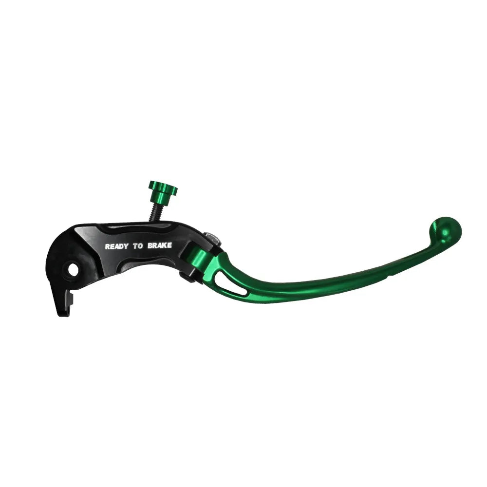 Accossato Folding Brake Lever for Ready to Brake master cylinders, long green 18mm with eyelet
