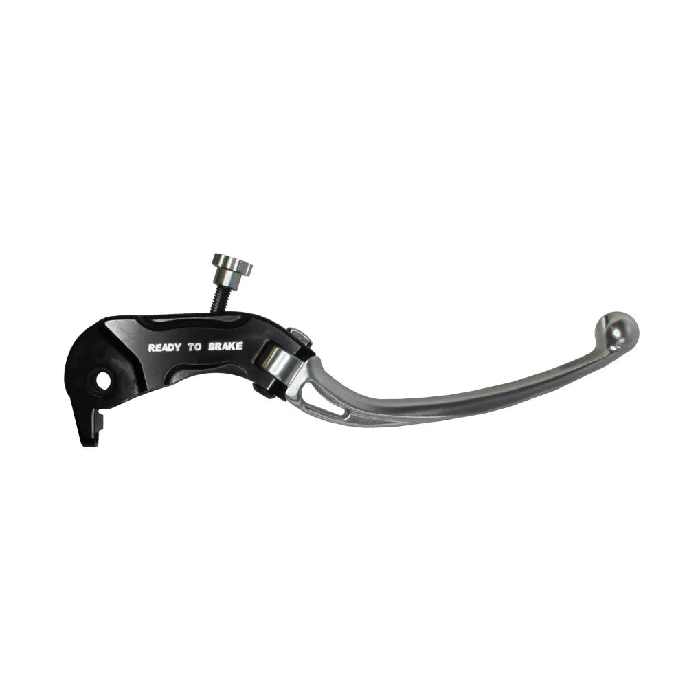 Accossato Folding Brake Lever for Ready to Brake master cylinders, long silver 20mm with eyelet
