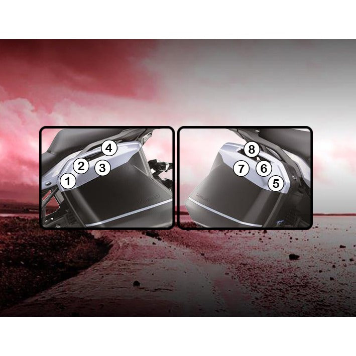 Eazi-Grip Pannier Protection Film for Kawasaki Ninja Versys, gloss