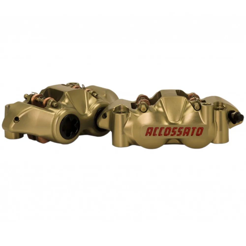 Accossato Radial Brake Caliper CNC Monoblock 108 mm titanium pistons hard oxidised, left and right