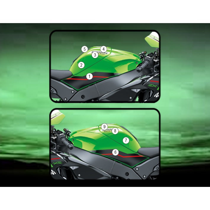 Eazi-Grip Tank Protection Film for Kawasaki ZX-10R ZX-10RR, gloss