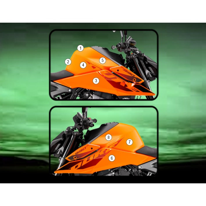 Eazi-Grip Tank Protection Film for KTM 990 Duke, matte
