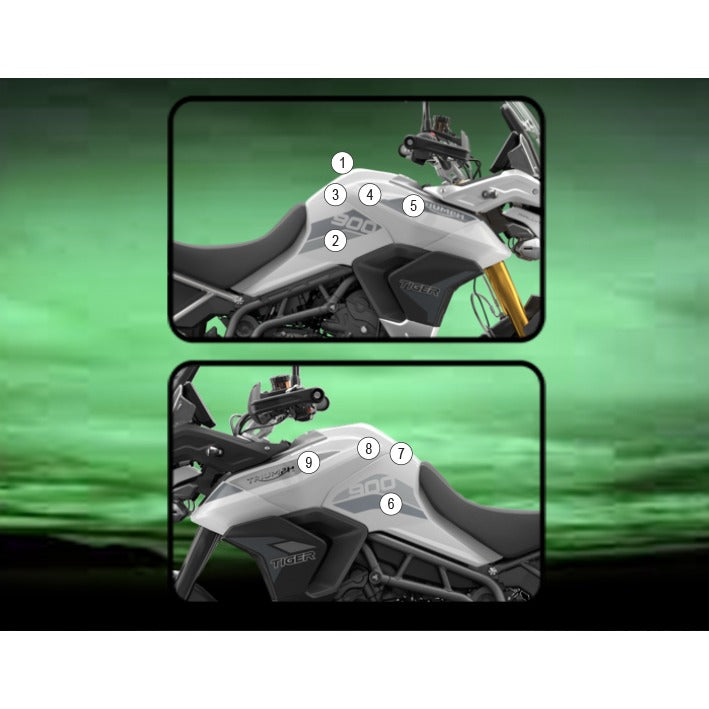 Eazi-Grip Tank Protection Film for Triumph Tiger 900 GT 850 Sport, matte