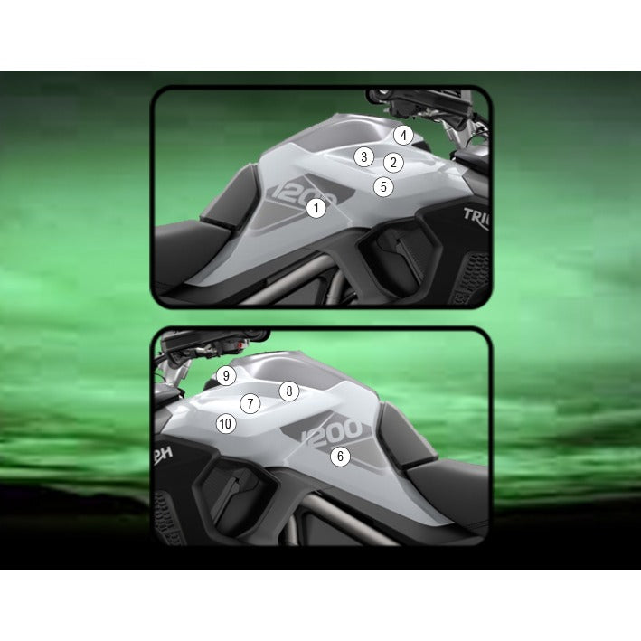 Eazi-Grip Tank Protection Film for Triumph Tiger 1200 GT Rally Pro, gloss