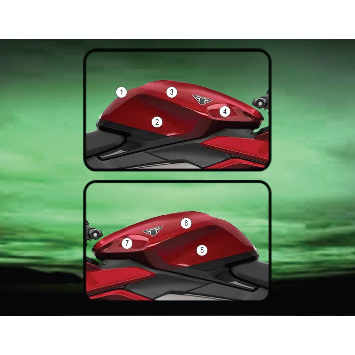 Eazi-Grip Tank Protection Film for Triumph Daytona 660, gloss