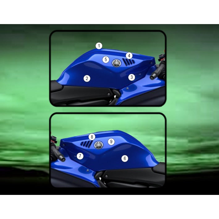 Eazi-Grip Tank Protection Film for Yamaha YZF-R7, gloss