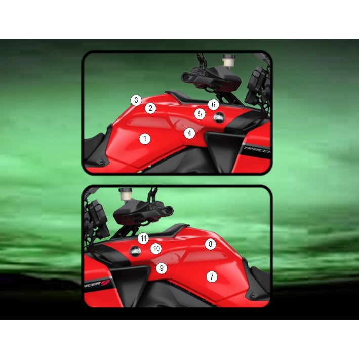 Eazi-Grip Tank Protection Film for Yamaha Tracer 9 GT, matte